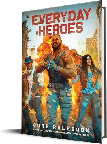 Vista 8 de Evil Genius Games Everyday Heroes: GM Screen - El juego de rol, accesorio de RPG Gamemaster, pantalla de 4 paneles, juegos de genio malvado