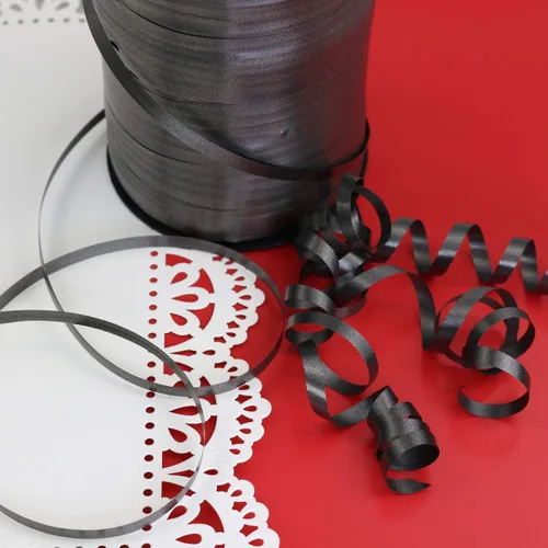 Vista 5 de GIFTEXPRESS 500 yardas de cinta rizadora negra/cinta de globo/cuerdas de globos/suministros de cintas de envoltura de regalos
