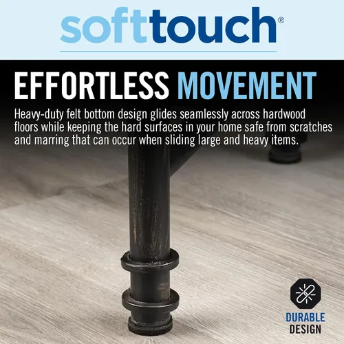Vista 6 de SOFTTOUCH 4799095N Almohadillas de Fieltro para Muebles de Servicio Pesado de 1 Pulgada para Proteger Pisos de Madera Dura de Arañazos, Negro, 48