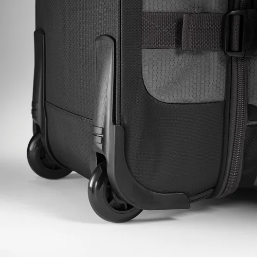 Vista 5 de High Sierra Fairlead - Bolsa de viaje portátil de poliéster de 34 pulgadas con ruedas y mango telescópico empotrado, color grisazul, Gris