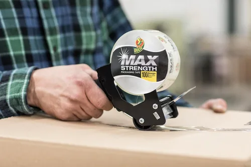 Vista 5 de Duck Max Strength Recambio de Cinta de Embalaje Transparente - Cinta de Embalaje de Máxima Resistencia para Uso Pesado para Cajas de Envío y Mudanza