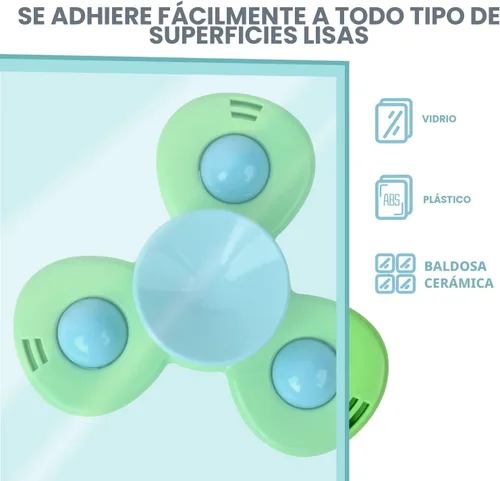 Vista 7 de 3 piezas Juguetes giratorios de ventosa para niños de 1 a 2 años, Juguetes giratorios para bebés de 12 a 18 meses, juguetes sensoriales para niños