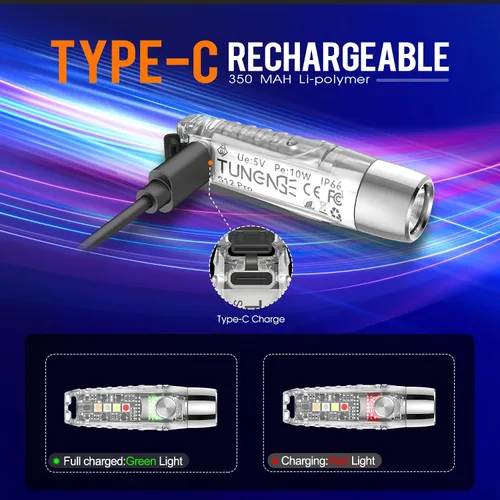 Vista 5 de Llavero recargable S15Pro y S12Pro, mini linterna de 750 lúmenes, linterna de bolsillo EDC, luz COB con imán de cola de iluminación 365nmUV-11