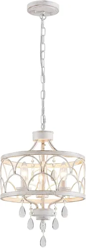 Vista 11 de Lámpara de techo de cristal, moderna lámpara de araña pequeña, lámpara de techo semiempotrada dorada de granja, accesorios de iluminación de pasillo