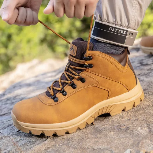 Vista 4 de CC-Los Botas de senderismo impermeables para hombre, ligeras, antideslizantes, agarre de alta tracción
