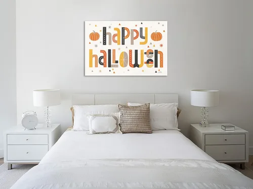 Vista 2 de Jaxson Rea Laura Marshall - Lienzo envuelto en galería «Retro Halloween I» (15 x 10 pulgadas)