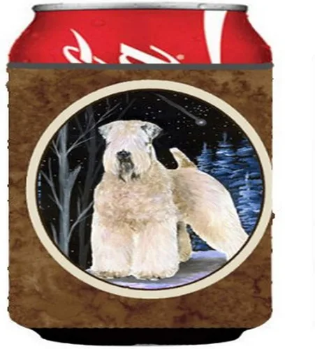 Vista 185 de Caroline's Treasures SS8447CC Starry Night English Bulldog - Enfriador para latas o botellas, lavable, funda plegable con aislamiento para bebidas