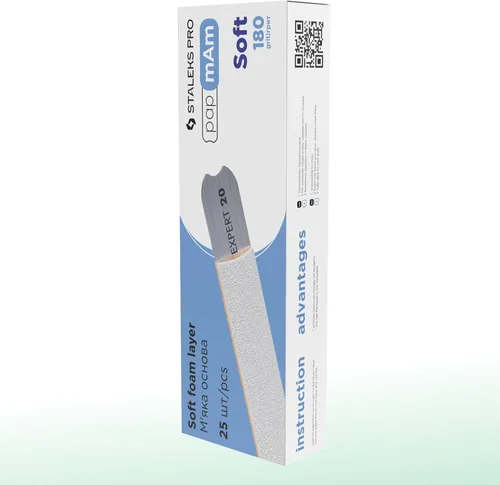 Vista 12 de STALEKS PRO Expert 40 PapmAm Mix - Lima de uñas desechable sobre base de madera (grano 180/240, 3 piezas) - Lima de uñas de doble cara lista