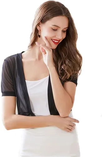 Vista 6 de Chal de gasa de moda para mujer, chaqueta de bolero, cárdigan