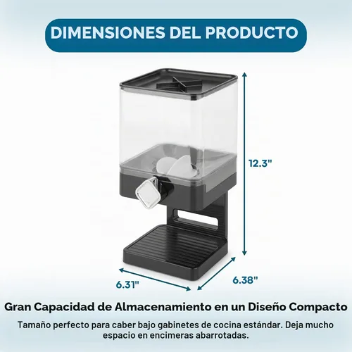 Vista 11 de Zevro Dispensador individual de comida seca edición compacta, Negro