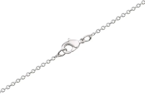 Vista 4 de Disney Mickey Mouse and Minnie Mouse - Collar clásico con colgante de corazón chapado en plata 18 pulgadas