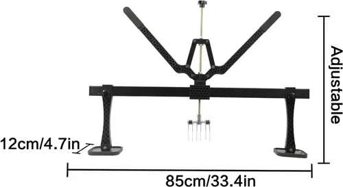 Vista 7 de Kit de palanca de extracción de abolladuras de 850 mm para coche, 6 ganchos de garra con anillos de aluminio para carrocería (Negro)