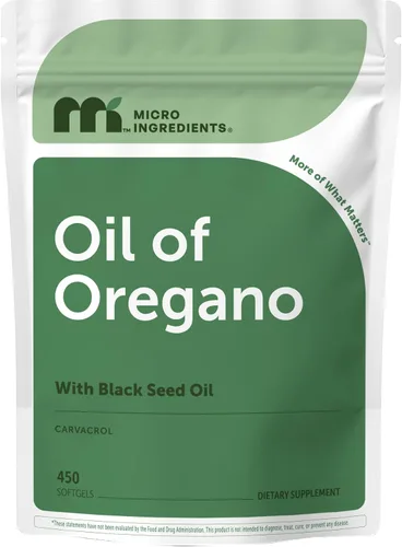 Vista 8 de Micro Ingredients Aceite de orégano con aceite de semilla negra, 75 cápsulas blandas Complejo de aceite de orégano 2 en 1 y aceite de semilla