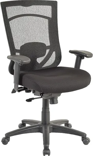 Vista 3 de Tempur-Pedic Silla de oficina de tela con respaldo de malla - Negro y gris ágata