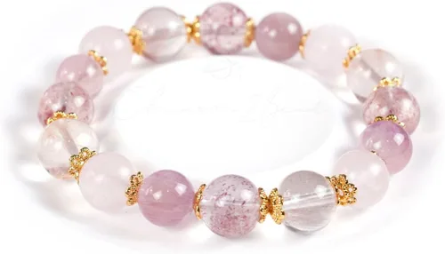 Vista 142 de Precious Gemstone Natural Crystal Healing Bracelet, Rutilated Quartz, Moonstone, Quartz Handmade Original Design Bracelet