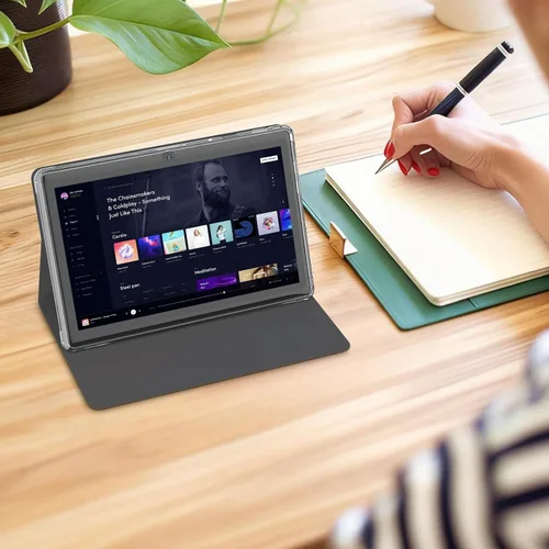 Vista 7 de Tablet 7Inch Android 14.0 con funda protectora, 3GBRAM+32GB ROM, pantalla IPS, cámara dual, Bluetooth 5.0 WiFi Tab (negro)