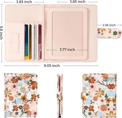 Vista 4 de CoBak Soporte para pasaporte - Guarda pasaportes, tarjetas de crédito, tarjetas de identificación, múltiples bolsillos para almacenamiento.