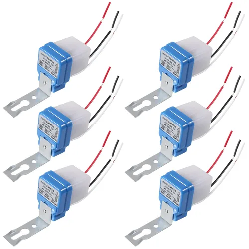 Vista 9 de Interruptor de fotocélula de 12 V 10 A, interruptor automático de sensor de luz de fotocélula de encendido/apagado automático, interruptor de luz a