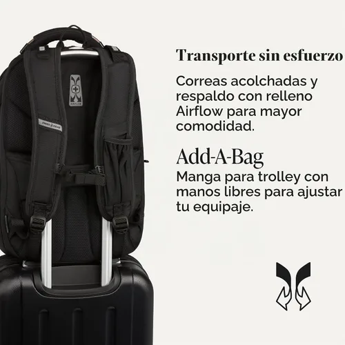 Vista 6 de SwissGear 5358 USB ScanSmart Mochila para Portátil de 16", Negro, Grande