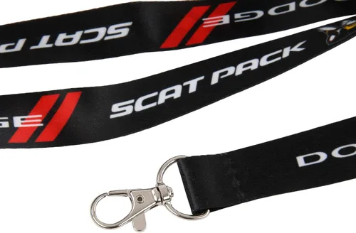 Vista 3 de Detroit Shirt Company Dodge Scat Pack - Soporte para insignia con cierre giratorio de langosta, Negro
