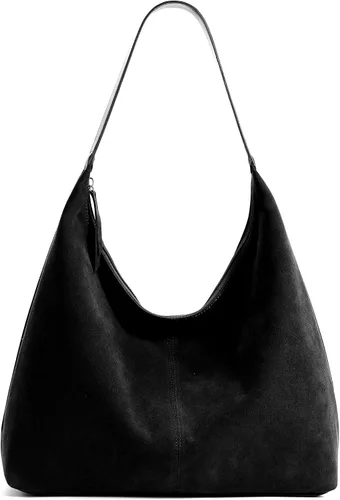 Vista 16 de KALIDI Bolso de Mano Casual de Cuero Vegano Bolso Hobo con Cremallera para Trabajo de Fin de Semana Bolso de Hombro para Viaje de Mujer