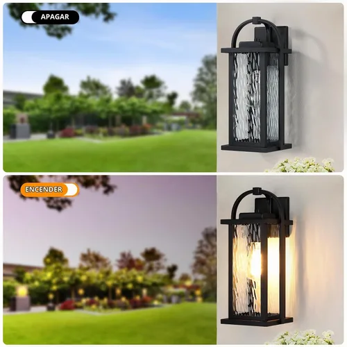 Vista 7 de Lámpara de pared para exteriores de 15 pulgadas, luz negra