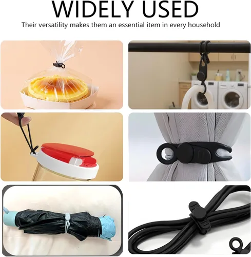 Vista 7 de 12 bridas de silicona para cables, envoltura elástica reutilizable, organizador de cables de datos y correas de gestión de cables, para cables
