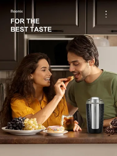 Vista 12 de Molinillo de café, molinillo de café eléctrico con gran capacidad de 3.5 onzas, molinillo de café y especias de un solo toque con hoja inoxidable