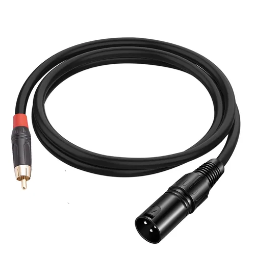 Vista 6 de Cable adaptador XLR a 0.138 in, doble XLR hembra a 0,3,5 in (1/8 pulgada) conector de cable divisor en Y para micrófono estéreo (3 pies) negro