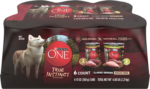 Vista 13 de Purina ONE Alimento húmedo para perros con alto contenido de proteínas True Instinct Cortes tiernos en salsa de comida para perros con carne de res