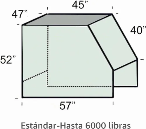 Vista 6 de Funda para carretilla elevadora, protección para todo tipo de clima, ajuste universal para 6000 libras, EVA impermeable, tela plateada