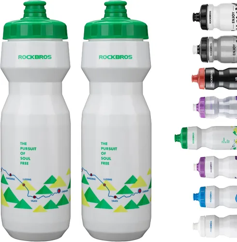 Vista 22 de ROCKBROS Botella de agua para bicicleta de 20oz-25oz Squeeze Ciclismo