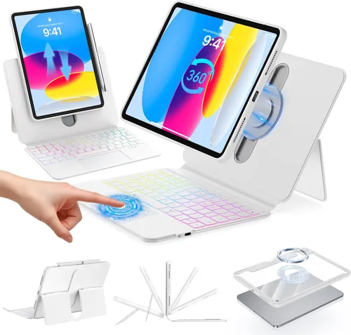 Vista 8 de Funda transparente con teclado para iPad A16 de 11ª/10ª generación Negro