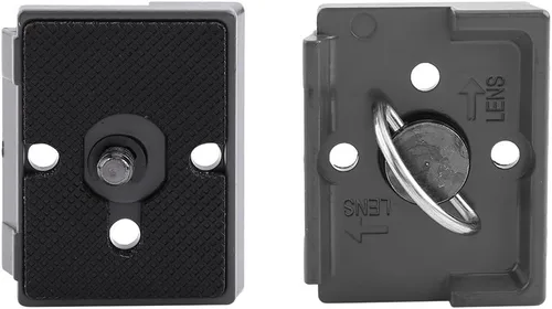 Vista 3 de Tbest Manfrotto - Placa de liberación rápida, soporte para cámara, orificio para tornillo de 1/4, compatible con cámara, trípode