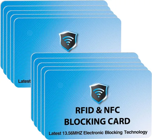 Vista 16 de SaiTech IT Paquete de 5 Tarjetas de Bloqueo RFID, Una Tarjeta Protege Toda la Billetera y Cartera, Protector de Tarjetas de Débito y Crédito