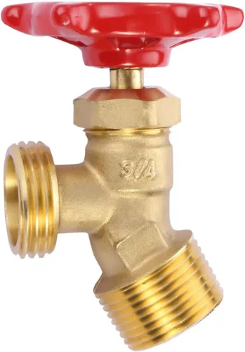 Vista 8 de Manguera de válvula de parada de codo de 65 grados para patio trasero de latón macizo Bibb Soldadura NPT rosca macho de 1/2 pulgada a MHT 3/4
