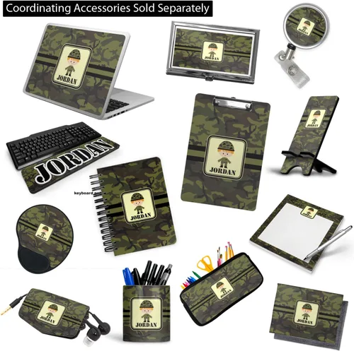 Vista 6 de Carpeta personalizada de 3 anillas de camuflaje verde - 1 pulgada