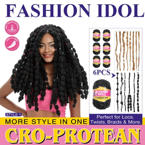 Vista 2 de FASHION IDOL Las rastas Protean pueden cambiar múltiples formas de productos para hacer trenzas trenzadas, rastas sintéticas afro rizadas y más