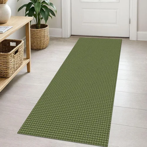 Vista 161 de EARTHALL Alfombra tejida de 2 x 3 pies, lavable para entrada, alfombra trenzada antideslizante, alfombra para puerta interior y exterior, alfombra