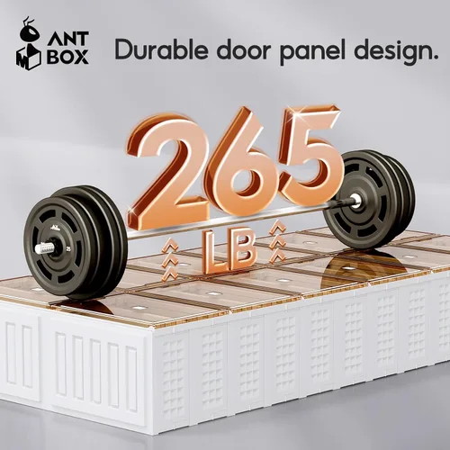 Vista 6 de ANTBOX - Zapatero plegable con puertas transparentes, organizador de zapatos extra grande para entrada y armario, estante de almacenamiento portátil