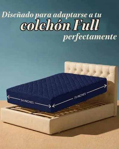 Vista 2 de Utopia Bedding - Funda acolchada ajustada para colchón, tamaño matrimonial, protector y cubierta de colchón elástico con bolsillo profundo que se