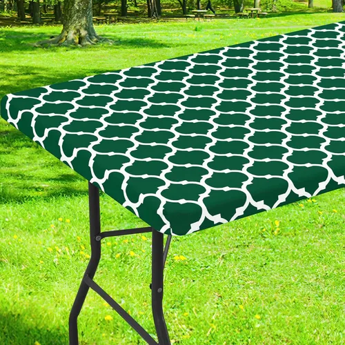 Vista 34 de Smiry Mantel cuadrado para mesa de pícnic, manteles de camping impermeables elásticos ajustables, protector de mantel de vinilo con respaldo de Gris