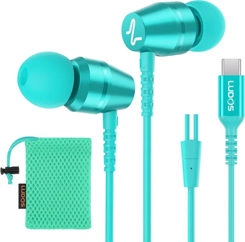 Vista 32 de LUDOS OMNITONE Auriculares con cable in-ear, 5 años de garantía, auriculares con micrófono, conector de 3.5 mm, auriculares con cable