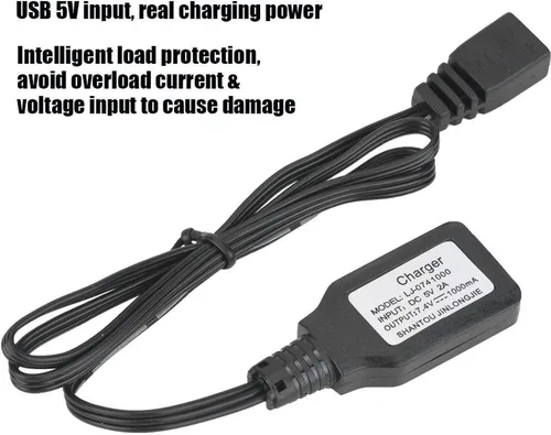 Vista 7 de RC Car Upgrade Parts USB 5V entrada PX9300-33 para deporte al aire libre juego para coche de alta velocidad rc cargador de coche rc 7.4v cargadores