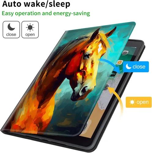 Vista 77 de Funda para tablet Kindle Fire 7 2019/2017 lanzamiento 9ª/7ª generación 7 pulgadas, ligera, protectora de piel sintética, cubierta inteligente