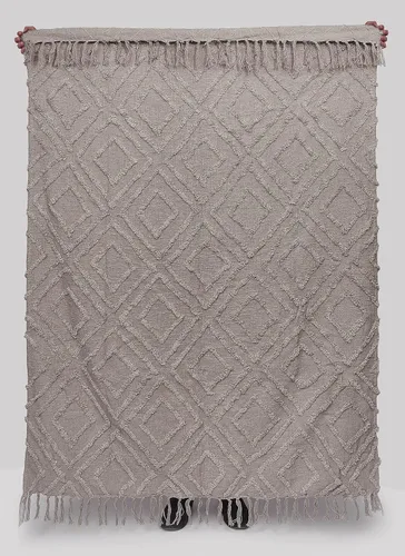 Vista 9 de Fab Habitat Manta 100% algodón con flecos, transpirable para todas las estaciones, cálida, súper suave, lavable a máquina, decoración perfecta
