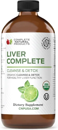 Vista 9 de Liver Complete Liquid 8 oz – Fórmula orgánica de desintoxicación de limpieza del hígado, apoyo a base de hierbas para altas enzimas con cardo