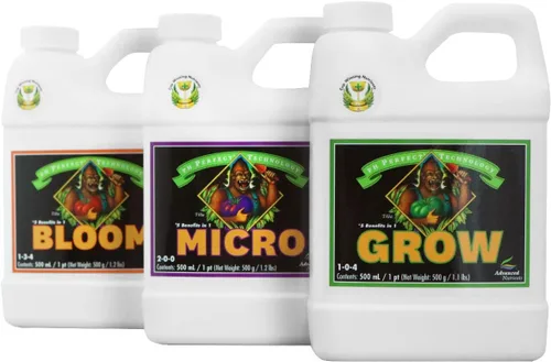 Vista 2 de Advanced Nutrients ANBGMBD500 Paquete de fertilizantes Bloom, Micro, Grow, 500ml cada uno, Versión Original