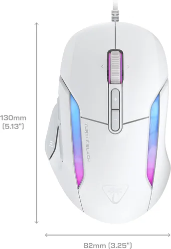 Vista 12 de Turtle Beach Kone II Ratón para juegos RGB con cable, sensor óptico de 26000 DPI, interruptores ópticos de vida útil de 100M clics, 23 entradas