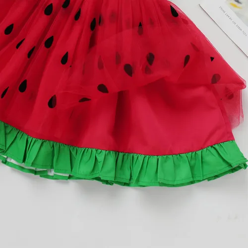 Vista 6 de Vestido tutú para niña, sin mangas, fruncido, vestido de verano con lentejuelas brillantes, lunares, estrellas, princesa, vestido de tul